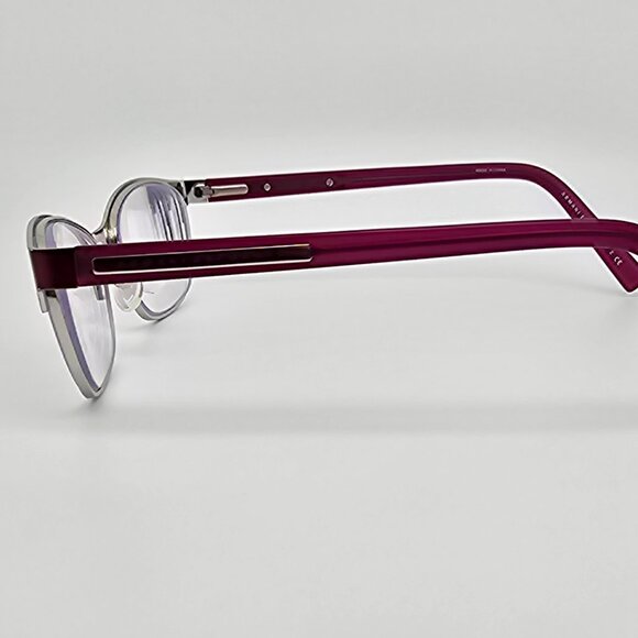 *SOLD* Armani Exchange AX1010 6050 Satin Berry Jam Silver Eyeglasses Frame - Picture 3 of 12